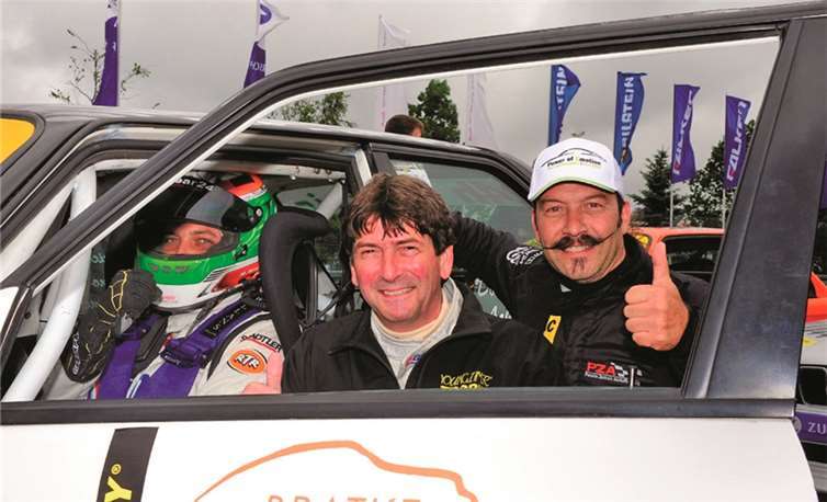 Marc Hennerici, Joachim Hennerici und Stephan Rössel vor dem Start zu den ADAC 24h-Classic.