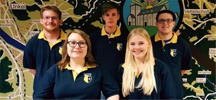 Marc Homscheid, Christian Briese, Thomas Teuner, Lisa Steinberger und Sabrina Thiel bilden den Vorstand des JGDV Kalenborn. privat