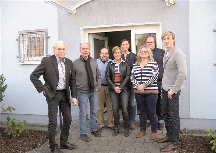 Marc Ruland mit hauptamtlichen Mitarbeitern uns der Vereinsleitung des SKM Andernach.  Privat