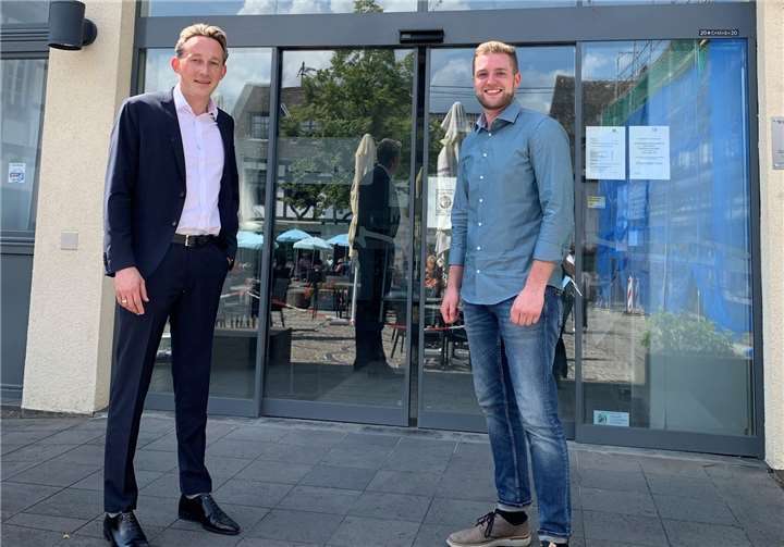 Marc Ruland und Martin Diedenhofen bei ihrem Besuch in Unkel. Foto: privat