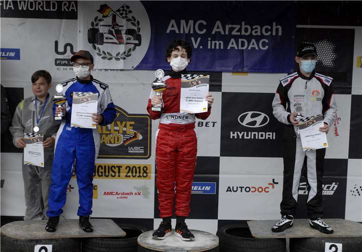 Marc bei der Siegerehrung.