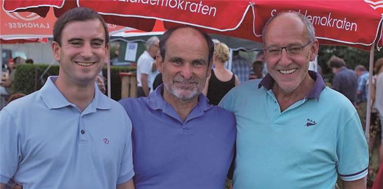 Marcel Hürter, MdL, Michael Uhrmacher und Winfried Glaser, Vorsitzender SPD Ortsverein Oberwinter (v.li.). privat