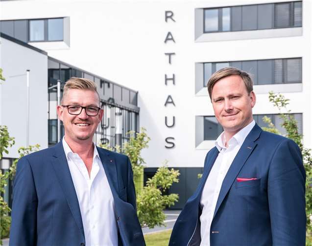Marco Deckers und Stefan Pohl freuen sich auf den Wahlkampf mit einem engagierten Team.Foto: SPD Meckenheim