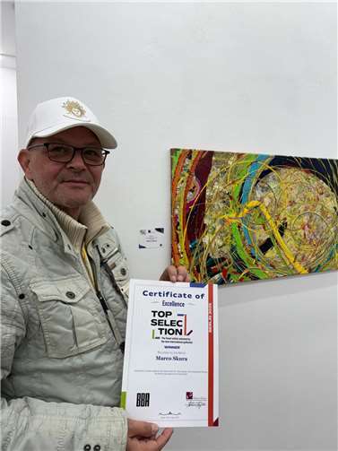 Marco Skura erhält den Internationalen Preis für zeitgenössische Kunst.Foto: privat