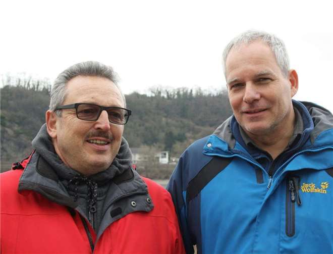 Marco Wrobel (rechts) und Peter Schlecking stehen an der spitze des Wassersportvereins Sinzig.  privat
