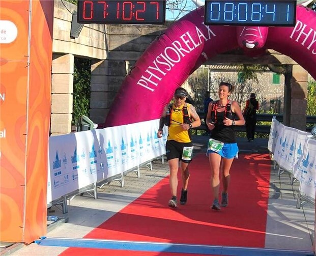Mareike Sültz und Frank Hardt beim Downhill am Galatzo. Foto: privat
