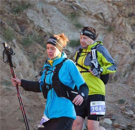 Mareike Sültz und Frank Hardt bestanden diesen abenteuerlichen Lauf Seite an Seite. privat