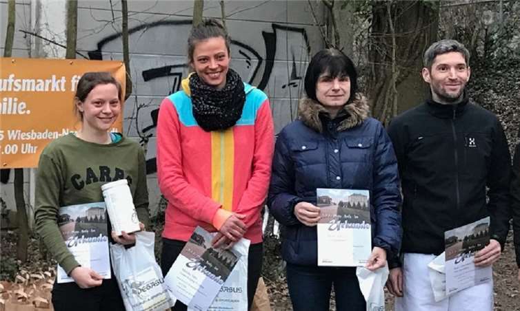 Mareike bei der Siegerehrung in Wiesbaden.