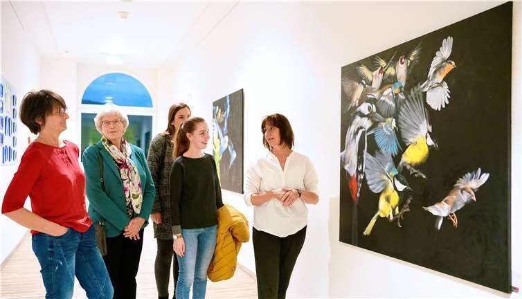 Maria Zalfen-Lenz bei der Vernissage.Foto: KG