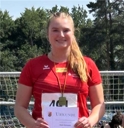 Marie Böckmann holt sich den Meister-Titel im Kugelstoßen. Foto: privat