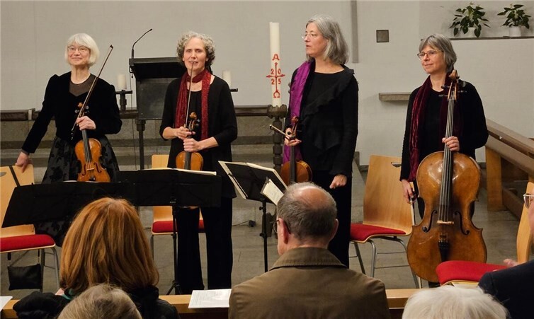 Kammermusik vom Feinsten Marie-Luise Hartmann, Regula Sager-Yamamoto, Cosima Nieschlag, Eva Walcher.  Foto: Christoph Beckmanns