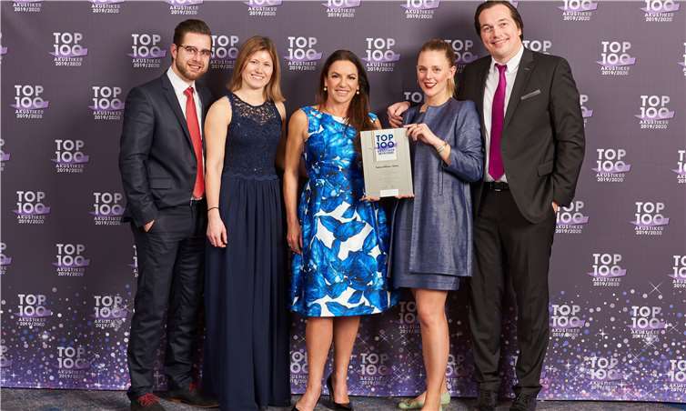 Mario Tapella zusammen mit der Schirmherrin Christine Neubauer anlässlich der Preisverleihung.Foto:BGW Institut für innovative Marktforschung eine Unit der SK Connect GmbH