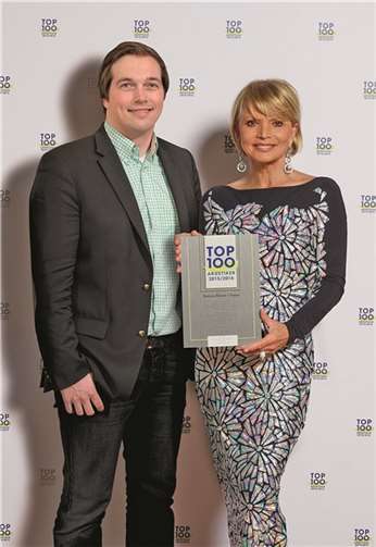 Mario Tapella zusammen mit der Schirmherrin Uschi Glas anlässlich der Preisverleihung in Düsseldorf. privat