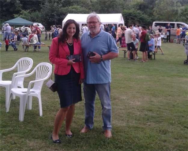 Marion Krätz und Armin Wenzel auf ihrem Rundgang.privat