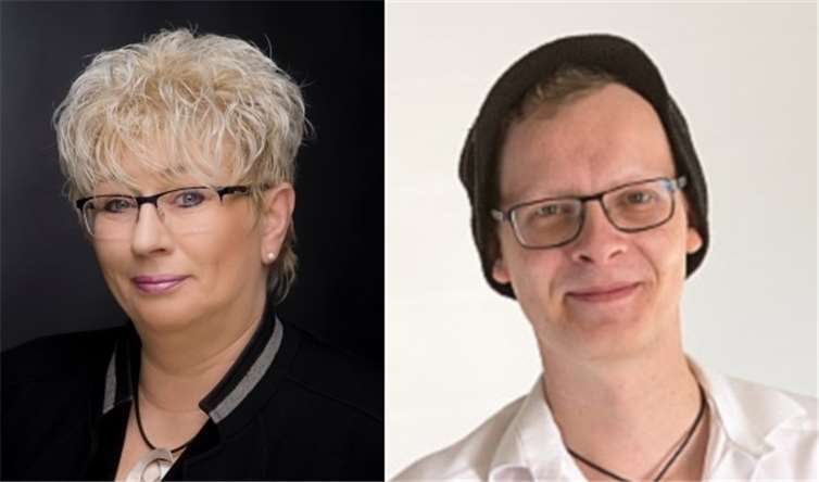 Marion Lipinski-Naumann (SPD-Fraktionsvorsitzende). Oliver Antpöhler (Vorsitzender Fraktion Die Linke).Quelle: SPD-Stadtratsfraktion