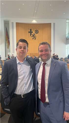 Marius Packebusch und CDU-Landtagsabgeordneter Torsten Welling. Foto: privat