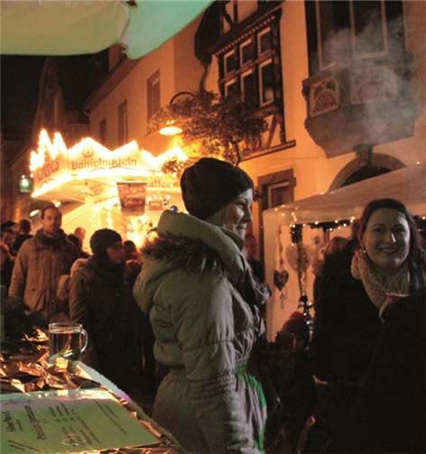 Marktstimmung am Abend.