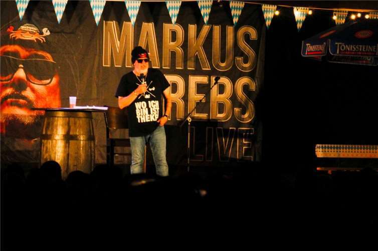 Markus Krebs auf dem Bühnenbiergarten der Jahnhalle. Foto: privat