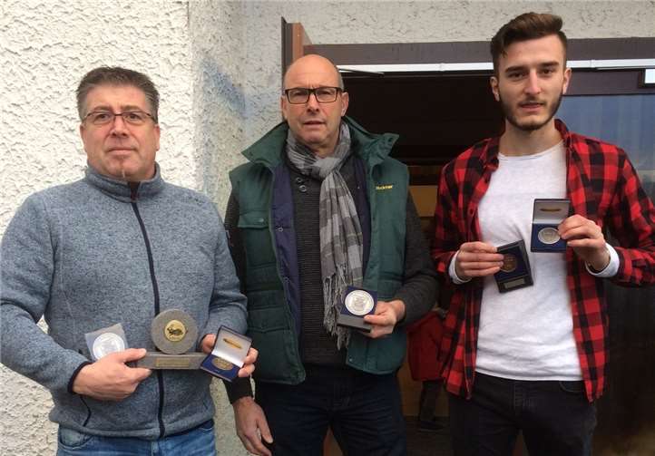 Markus Tiede, Hans-Peter Klöckner und Enis Pronaj (v. li. n. re.) gewannen die Kreismeistertitel. privat