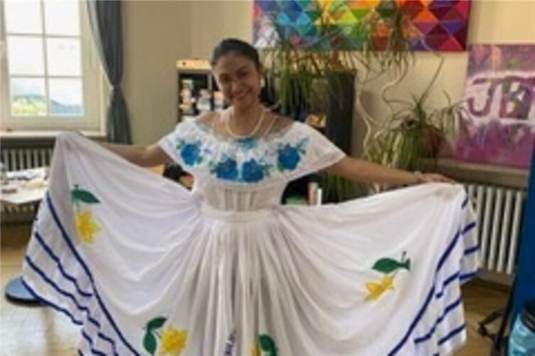 Marlin Martinez führte einen nicaraguanischen Tanz vor
