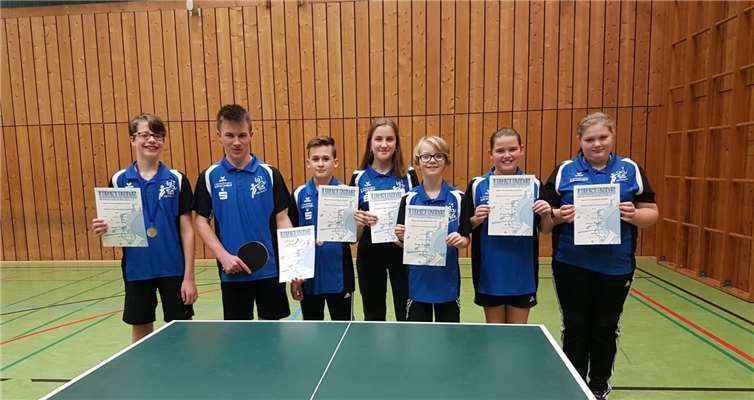 Marlon May, Leon Haimann, Benny Pagel, Annalena Görgen, Charlotte Anders, Sari Reckenthäler, Gianna Mohr (v. l. n. r.).Foto: privat