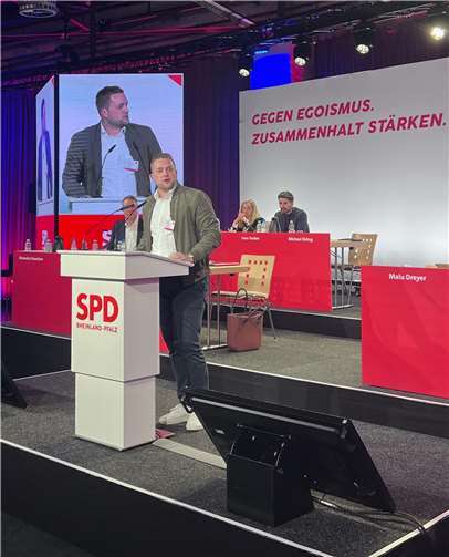 Martin Diedenhofen auf dem Landesparteitag. Foto: privat