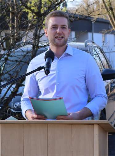 Martin Diedenhofen bei seiner Bewerbungsrede zur Bundestagkandidatur 2021.Foto: privat