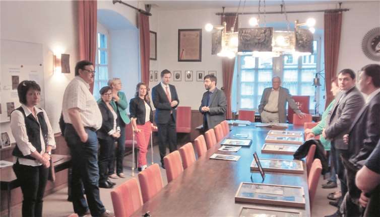 Martin Dulig zu Besuch im Cochemer Rathaus. Privat