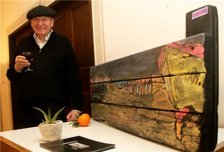 Martin Klotz, dessen Hobby die Malerei ist berichtete über eine Reise in die Algarve. Fotos: SES