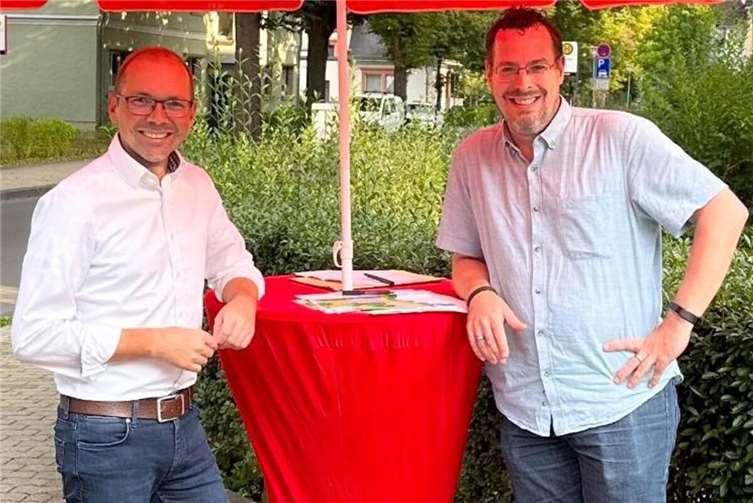 Martin Lips (li.) und Martin Schlüter organisierten bislang federführend für die SPD Koblenz-Süd das beliebte Vorstädter Bürgerfest. Foto: SPD-Ortsverein Koblenz-Süd / Peter Stein