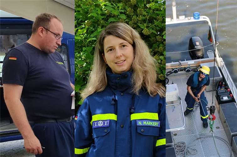 Martin, Nicole und Kevin - Einsatzkräfte vom THW. Fotos: THW