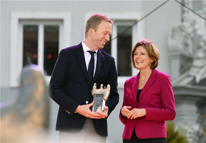 Martin Seidler mit Ministerpräsidentin Malu Dreyer (hier in Trier 2015).Foto: SWR/Kristina Schäfer