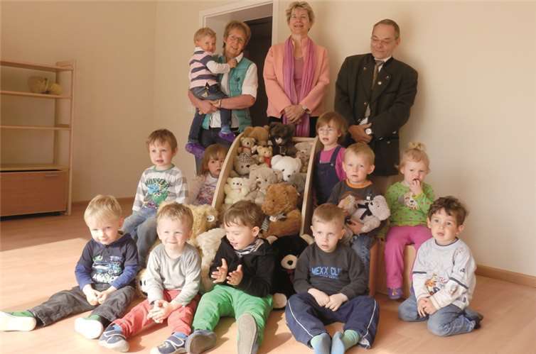 Martina Unger über Teddybären für die U3-Gruppe. privat