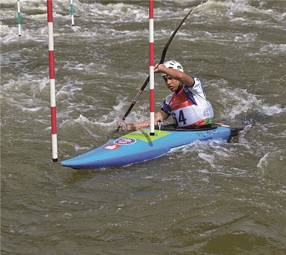 Marvin Katzenberger in seinem Einerkajak.