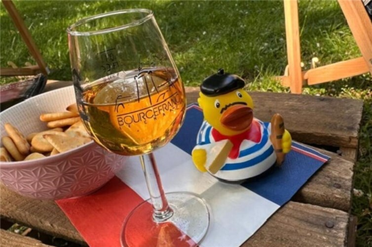 Maskottchen Gérard ist mit dabei