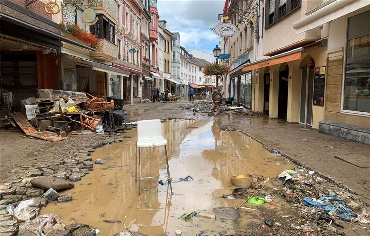 Massive Zerstörung in Ahrweiler. Foto: ROB