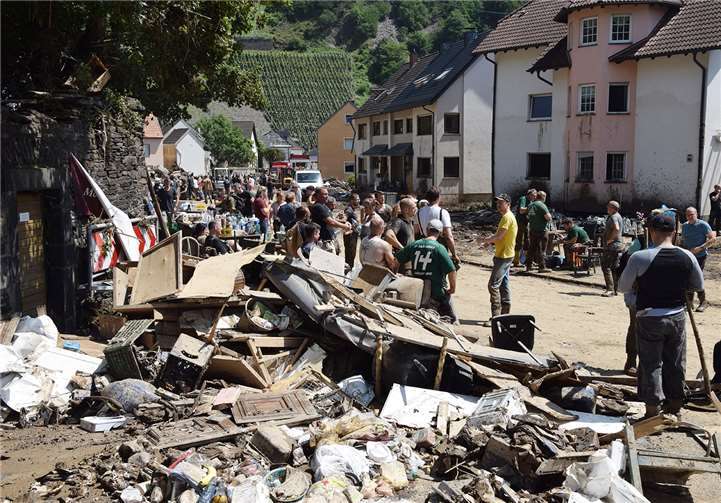 Hochwasserhilfe: Handwerk koordiniert über Internetplattform Massive Zerstörungen im Ahrtal. Foto: HwK Koblenz