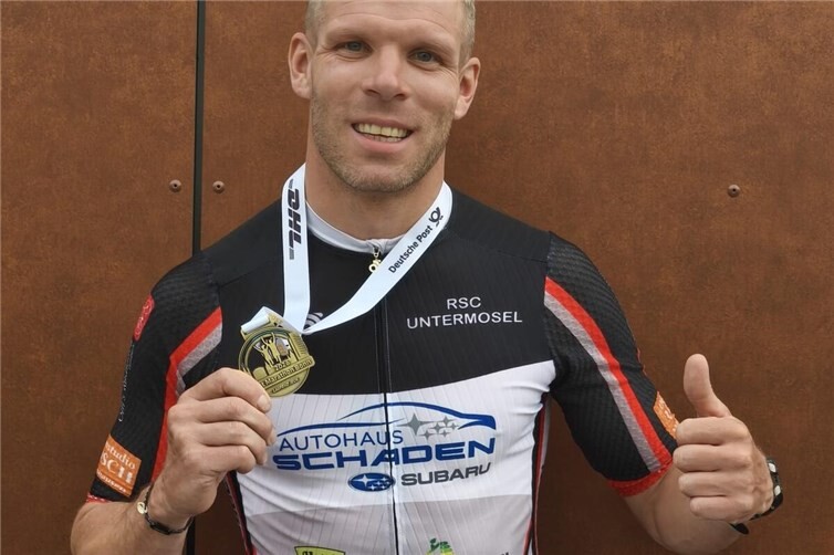 Mathias Welther nach dem Halbmarathon in Bonn.