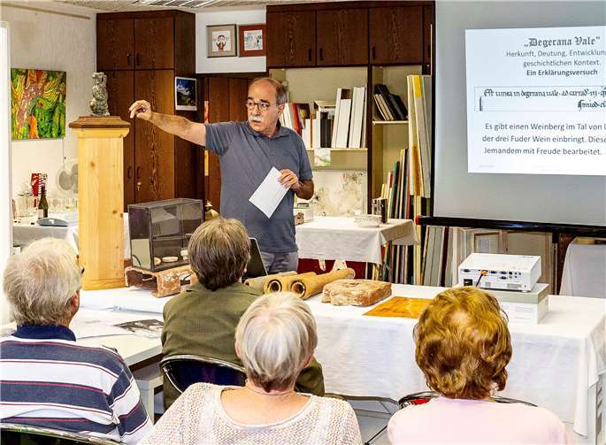 Matthias Bertram sprach vor Geschichts- beziehungsweise Heimatinteressierten aus der Region. Bernd Schreiner