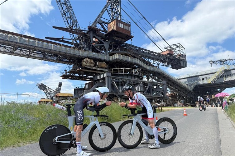 Matthias Welther und Timo Bertram vor dem Start.