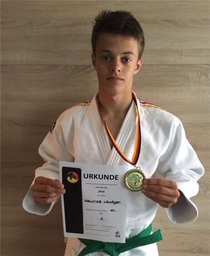 Maurice Leufgen gewinnt die südwestdeutsche Meisterschaft. privat