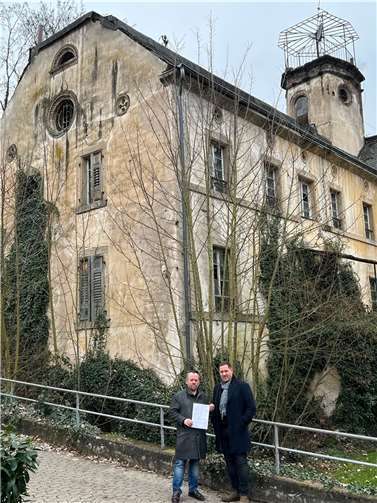 MdL Stephan Wefelscheid (links), Bürgermeister Arnold Waschgler (rechts).  Foto: Abgeordnetenbüro Stephan Wefelscheid
