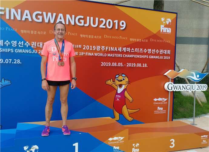 Medaillenausbeute des TGO-Turmspringers Frank Thielen bei der Weltmeisterschaft in Gwangju in Südkorea.