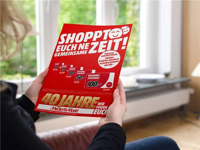 MediaMarkt verschenkt zum Muttertag mydays-Erlebniszuschuss. Quelle: MediaMarkt