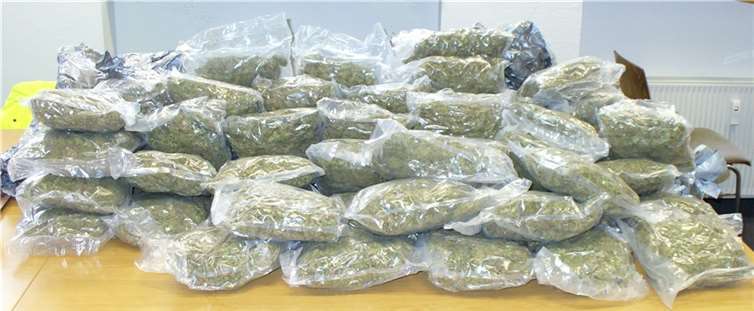 Mehr als achtzehn Kilogramm Marihuana waren im Kofferraum eines Pkw versteckt. Fotos: Hauptzollamt Koblenz