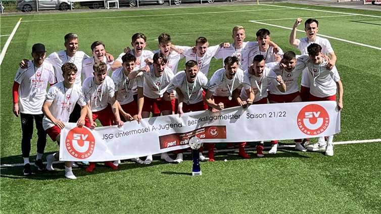 Meister der A-Jun Bezirksliga S21/22, die JSG Untermosel. Quelle: JSG Untermosel