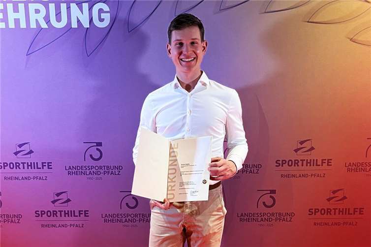 Meisterschaftsmedaille des LSB in Gold für Simon Haible. Foto: LSB/Seydel