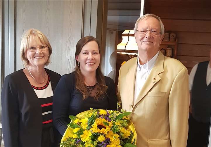 Melanie Petri bei der feierlichen Präsidentschaftsübergabe. privat