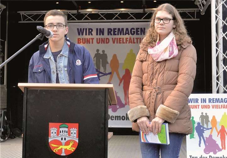 Merc Balik verlas den Text der 16-jährigen Annika Kämmer aus dem Buch „Ich habe einen Traum“, das unter der Federführung von Johanna Kretschmer entstanden ist.
