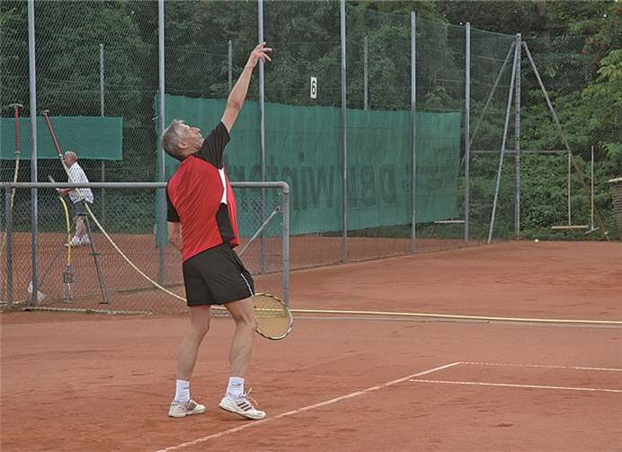 Michael Britz bestimmte das Spiel mit seinen guten Aufschlägen. RFW